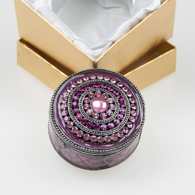 Trinket Gems Gold Gift Box - Pink
