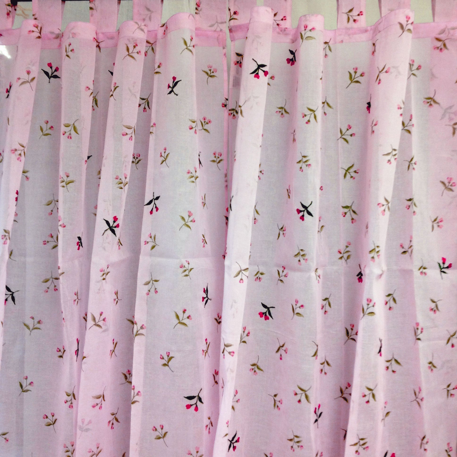 Set of 2 Cotton Curtain - Pink
