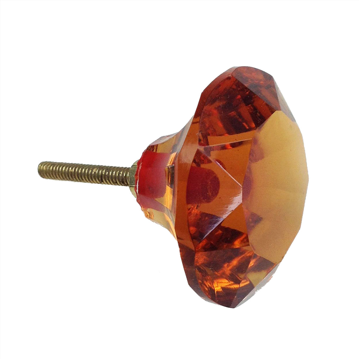Crystal Mushroom Knob 5.2cm - Amber