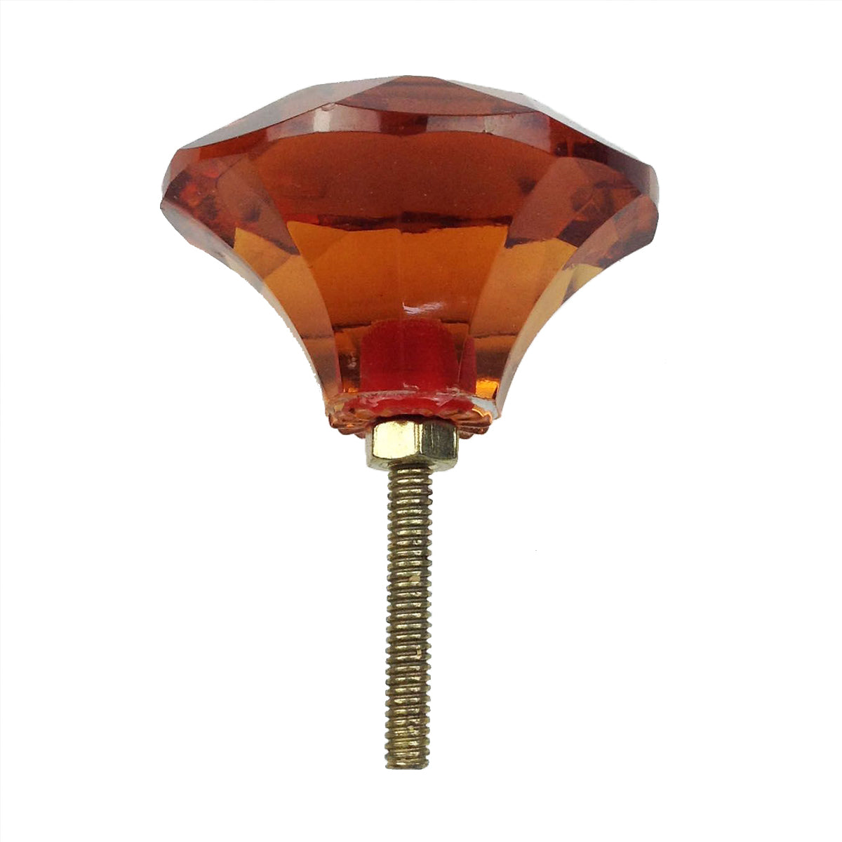 Crystal Mushroom Knob 5.2cm - Amber