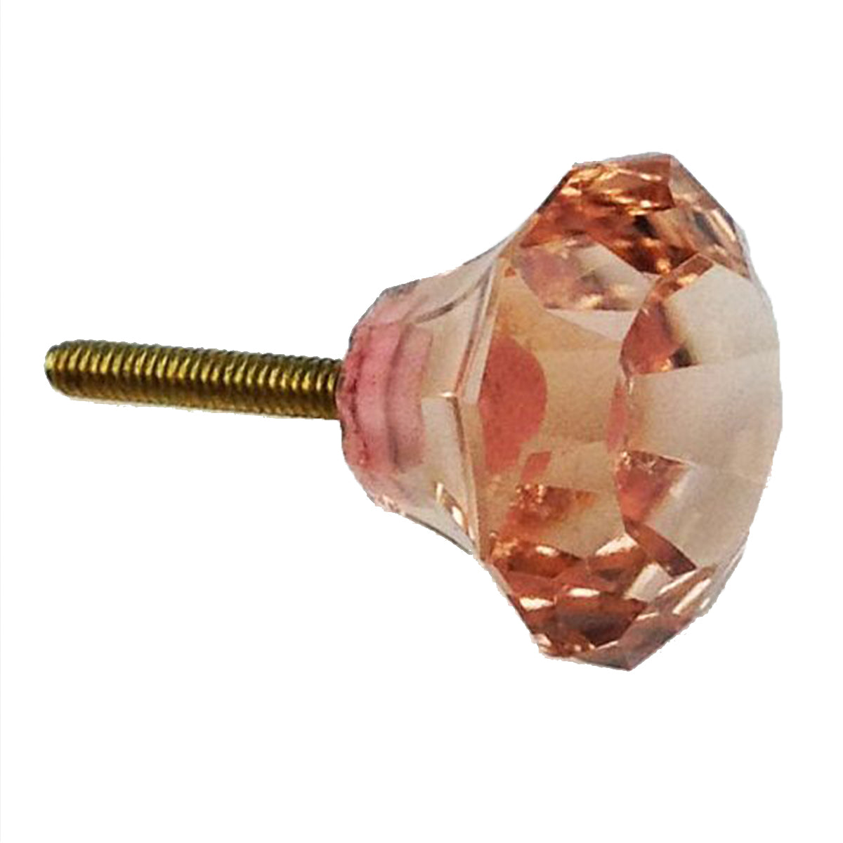 Crystal Mushroom Knob 5.2cm - Coral