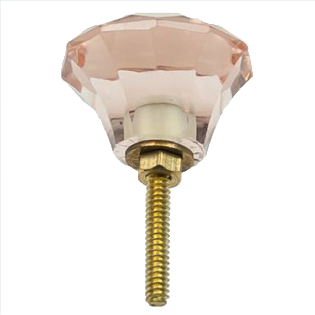 Crystal Mushroom Knob 5.2cm - Pink