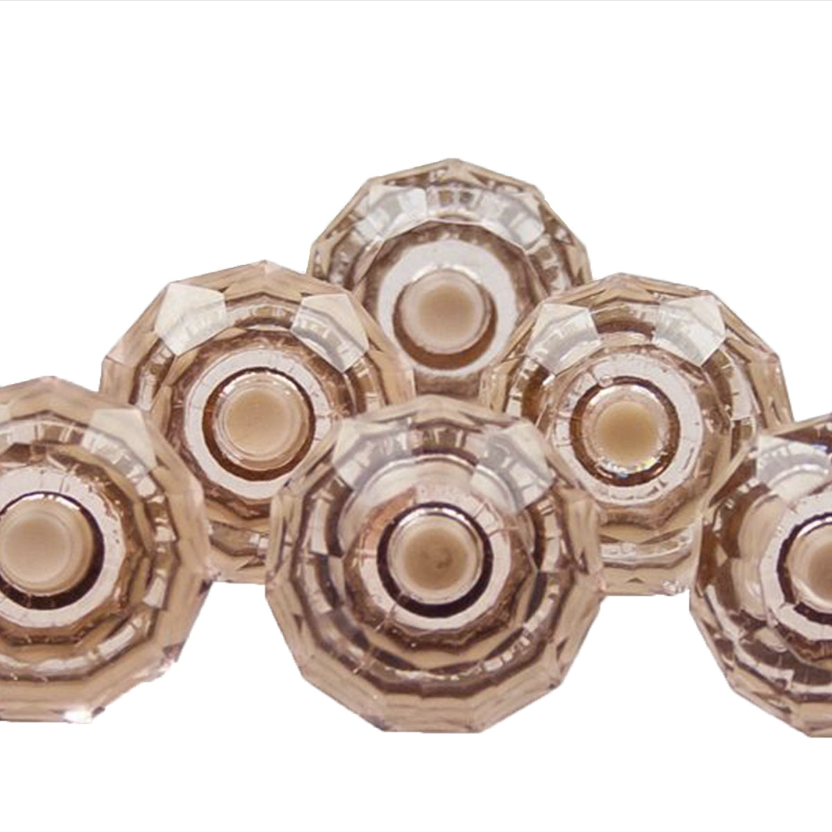 Crystal Mushroom Knob 5.2cm - Pink