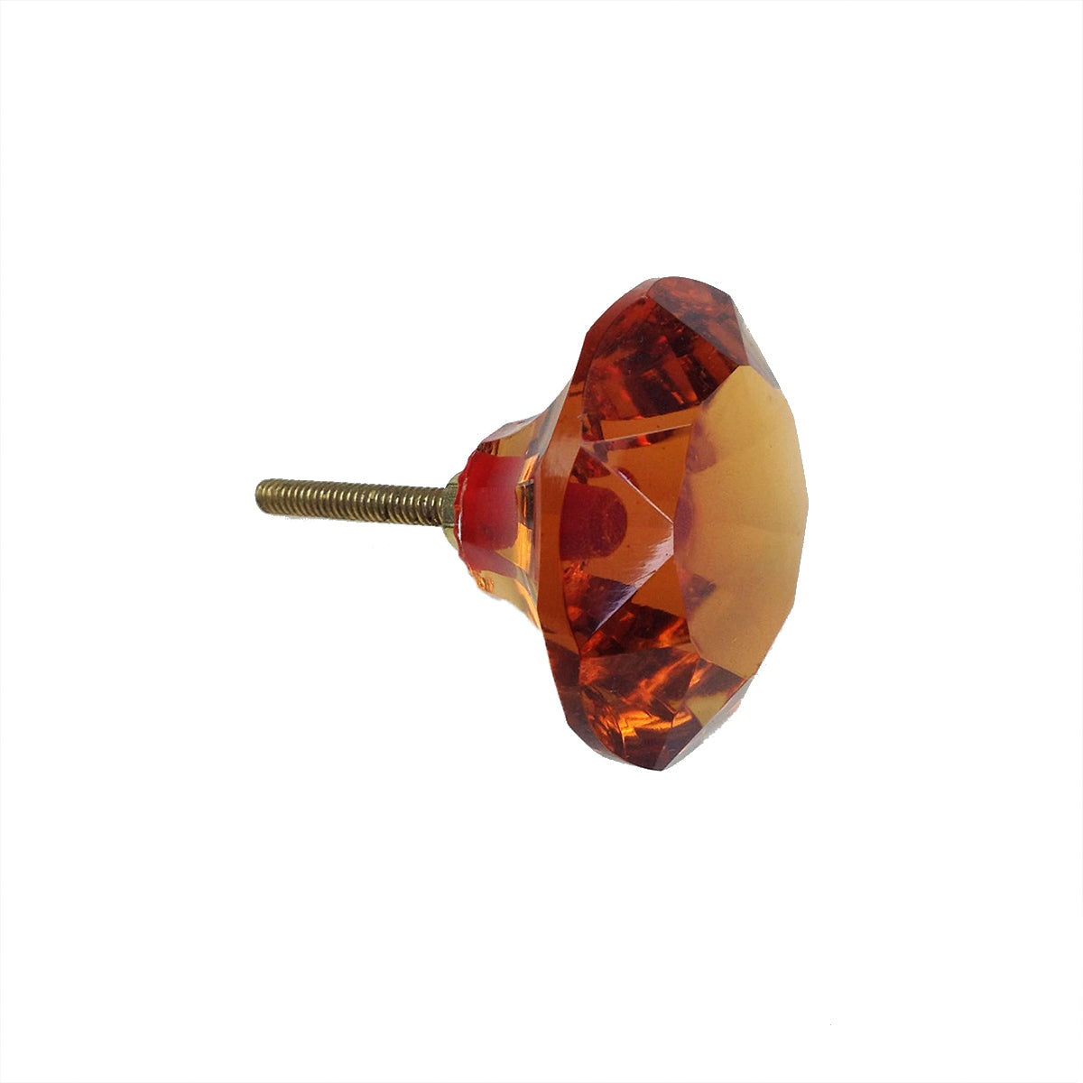 Knob Crystal Mushroom 3.5cm - Amber