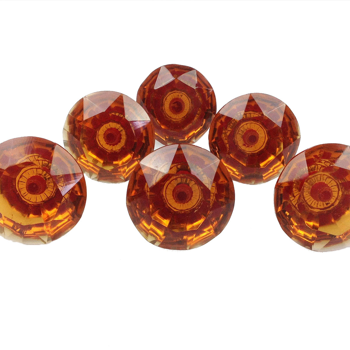 Knob Crystal Mushroom 3.5cm - Amber
