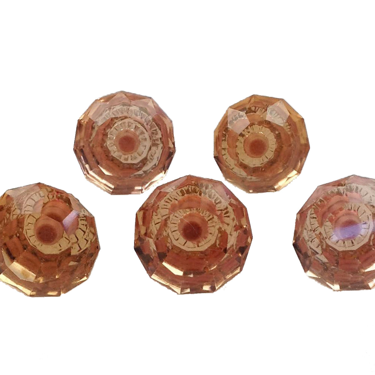 Knob Crystal Mushroom 3.5cm - Coral