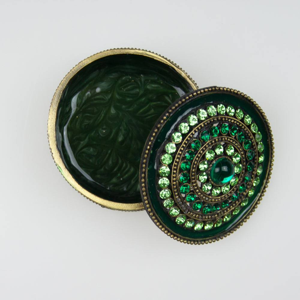 Trinket Gems Gold Gift Box - Green