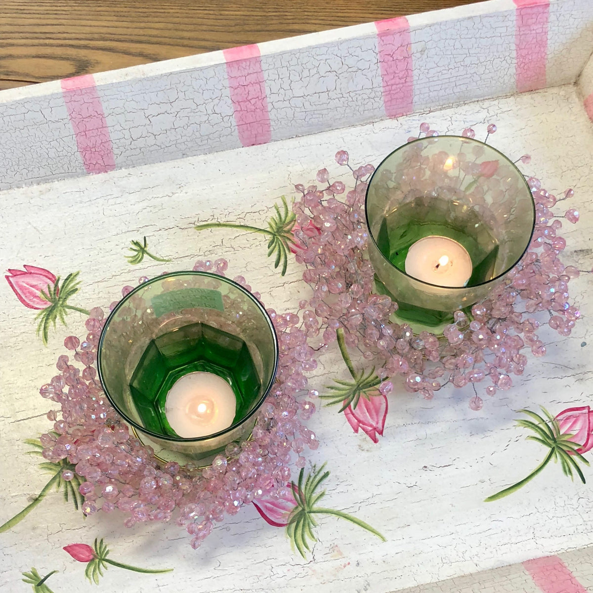 Green Tea Light Set of Six