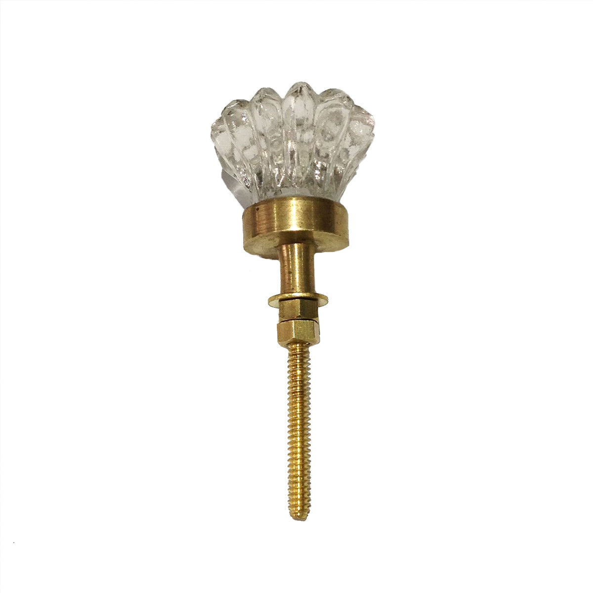 Flower Glass Knob - Clear