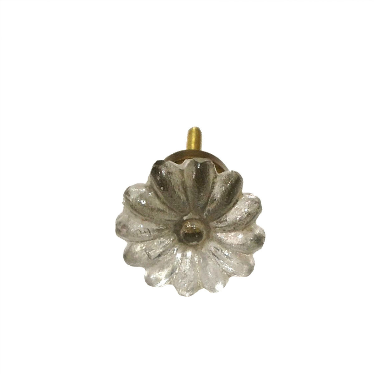 Flower Glass Knob - Clear