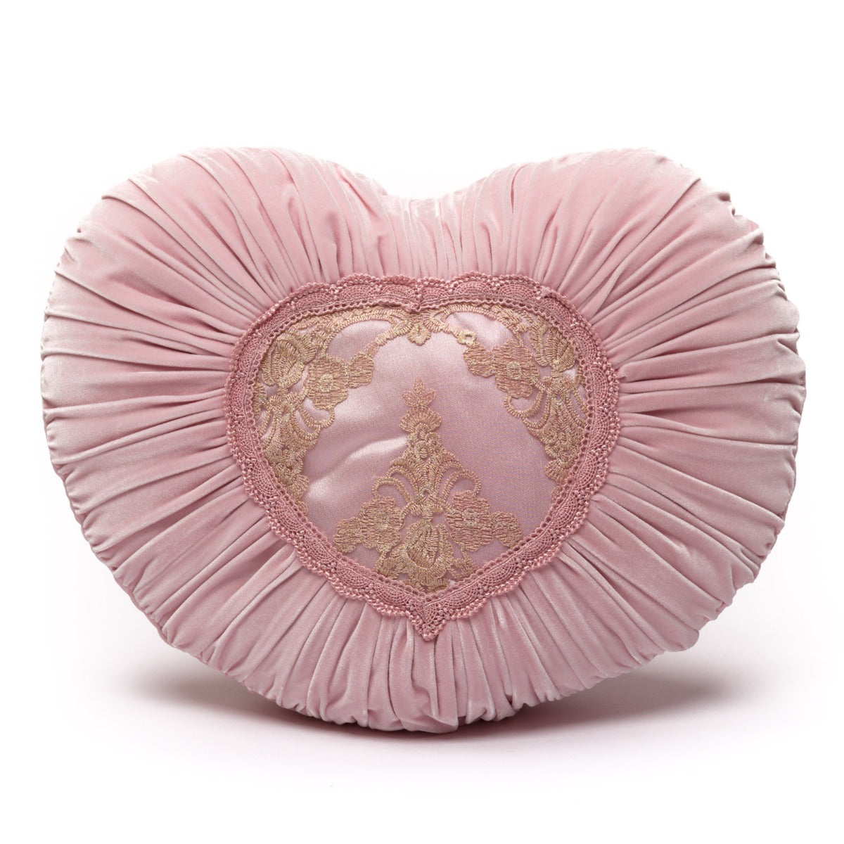 Lace Velour Heart Prefilled - Pink