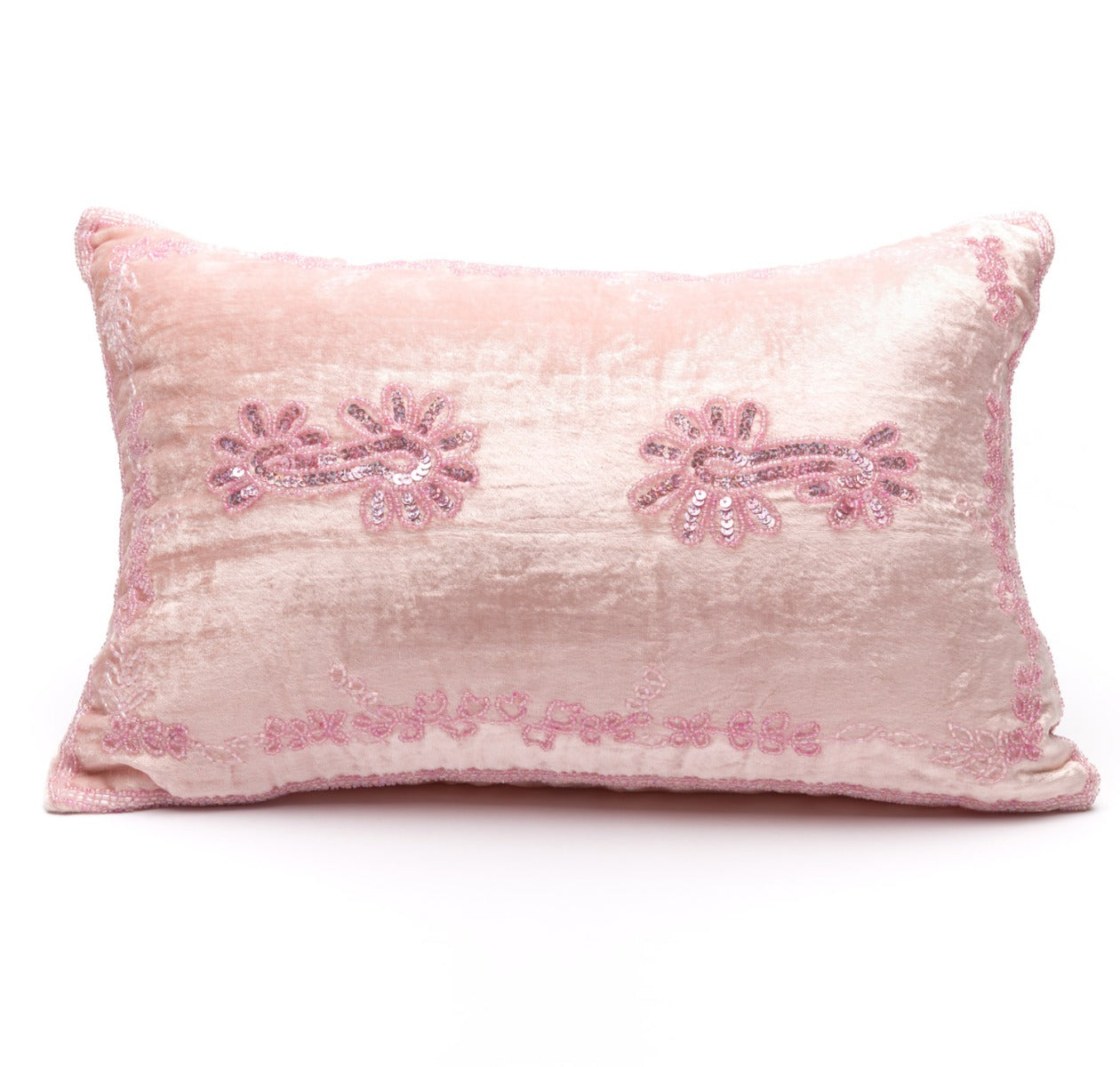 Velvet Prefilled Cushion - Pink
