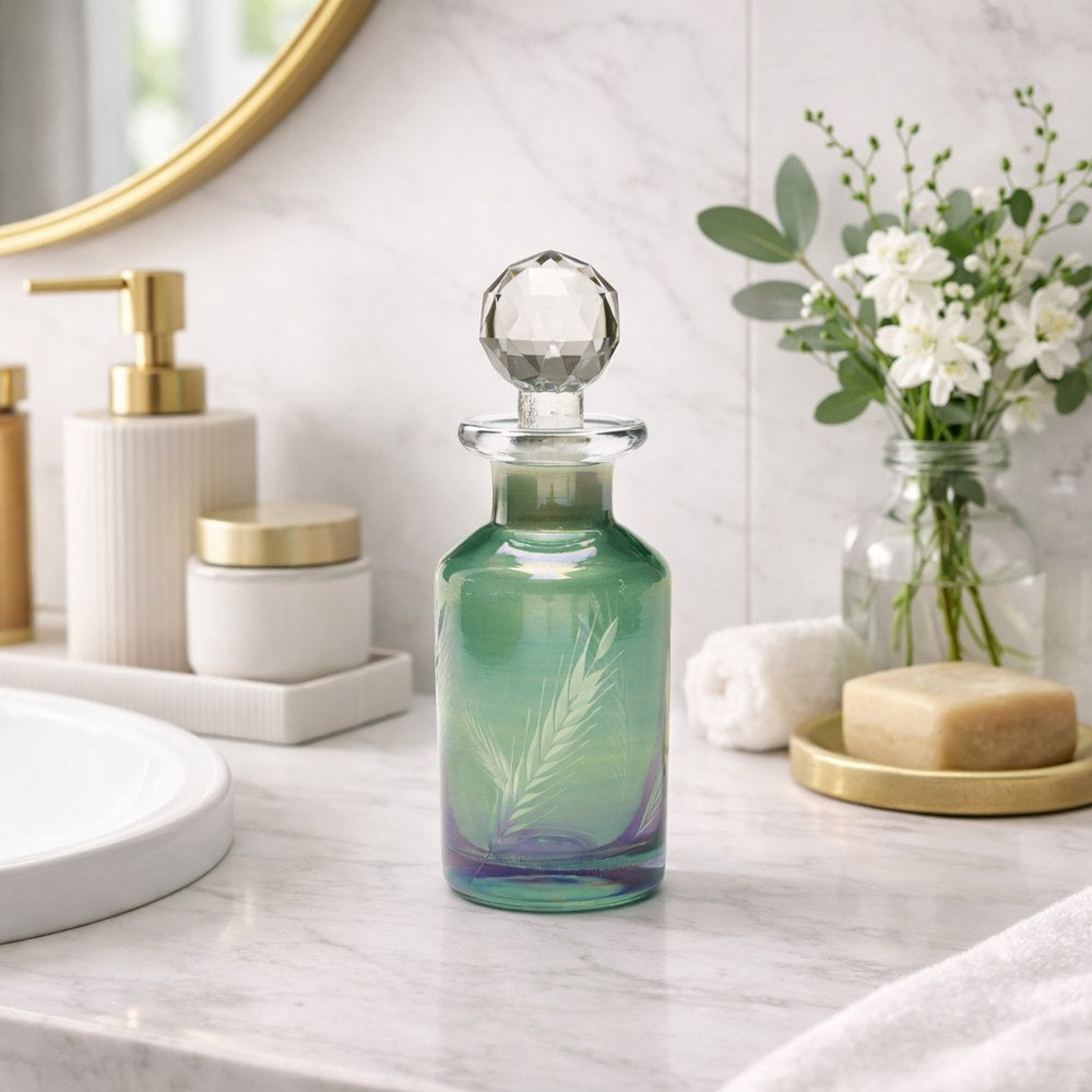 Beige Perfume Bottle - Green