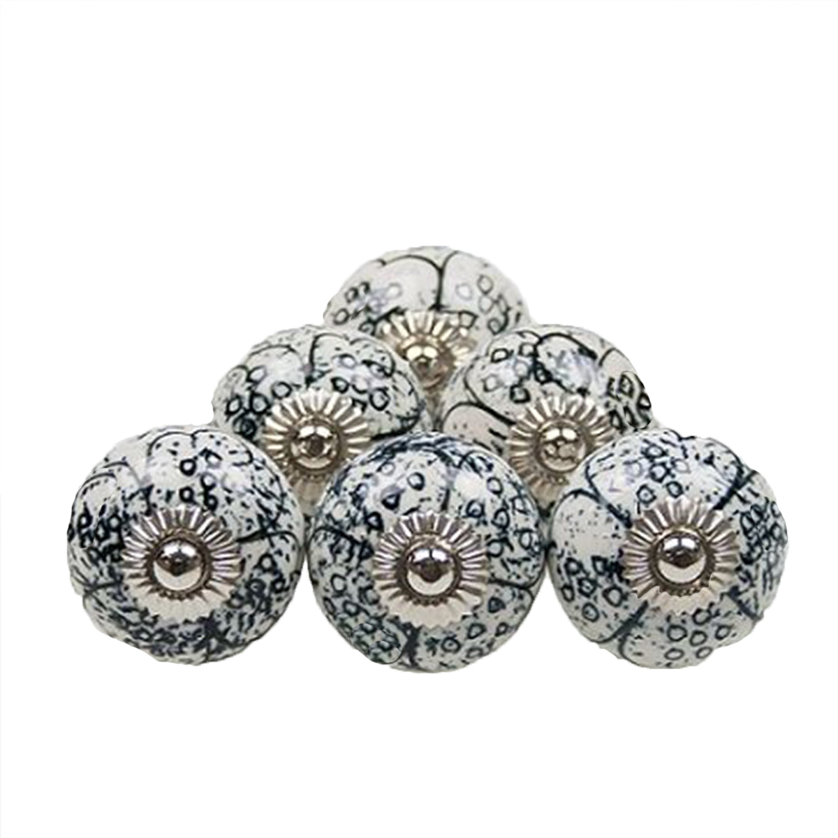 Ceramic Black Print Knob 40mm