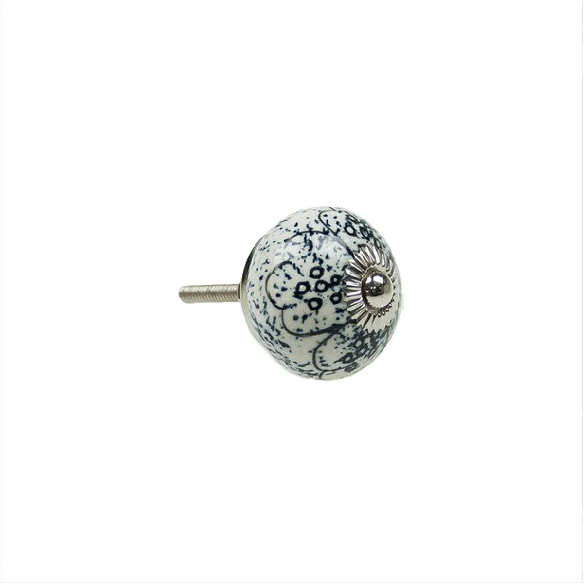Ceramic Black Print Knob 40mm