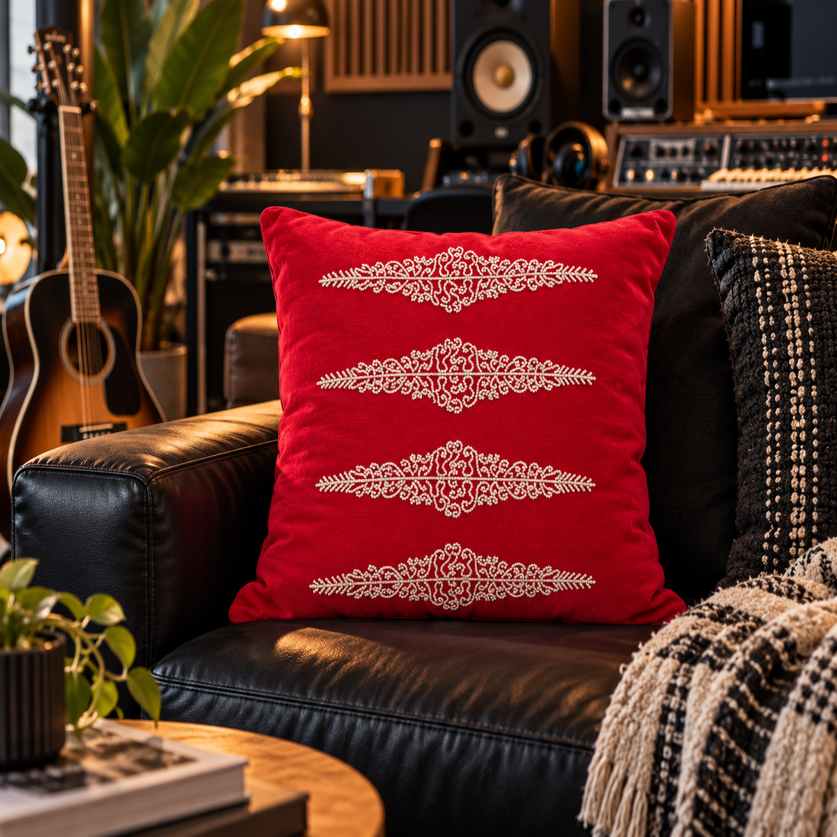 Pearl Zena Cushion Prefilled - Red