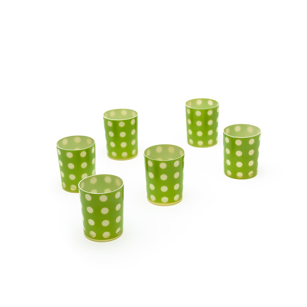 Tea Light Holder Set of 6 - Green