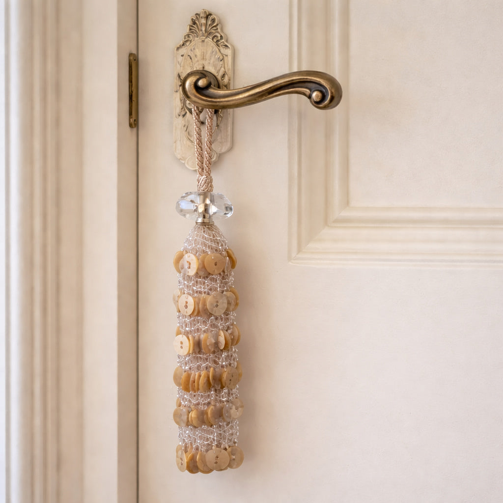 Seeps & Crystal Tassel - Beige