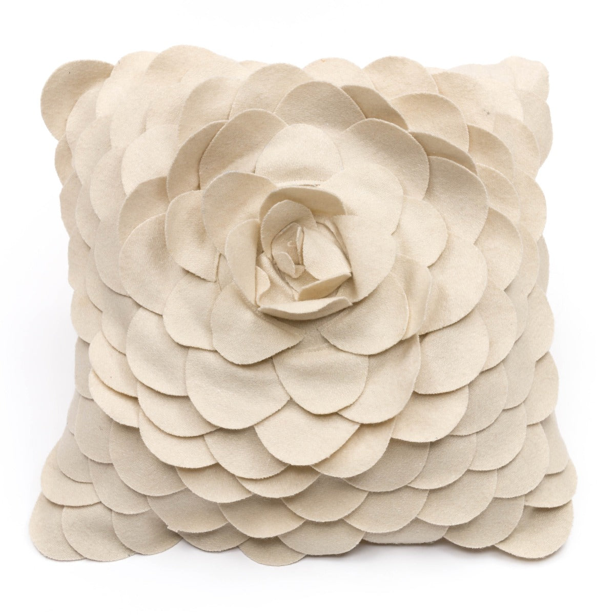 Rose Petals Cushion - Ivory
